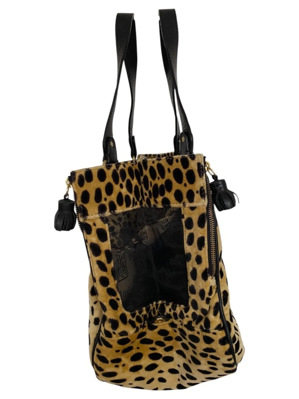 Vintage RARE Juicy Couture Cheetah Velour Pet Carrier Bag Y2K Doggy Couture